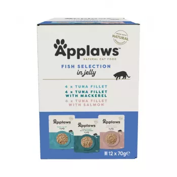 Applaws Fischauswahl Multipack in Brühe - Nassfutter für Katzen, 12 x 70 g