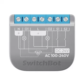 SwitchBot Relais-Schalter 2PM Zweikanal W5502320 – Zweikanalrelais für intelligente Steuerung