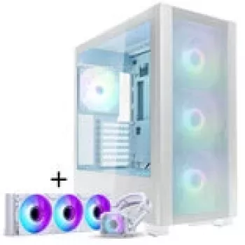 PHANTEKS XT Pro Ultra Fenster aus gehärtetem Glas, D-RGB + Glacier One 360M25 Gen2 DRGB, 360 mm, Bundle - Weiß