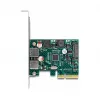 DeLOCK PCI Express x4 Karte auf 2 x externe USB 10 Gbit/s Typ-A Buchse Low Profile