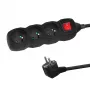 Stromverlängerungskabel ESPERANZA ELK210K — 1,5 m Kabel, 3 AC-Steckdosen Typ E, abgewinkelter Stecker, innen, schwarz