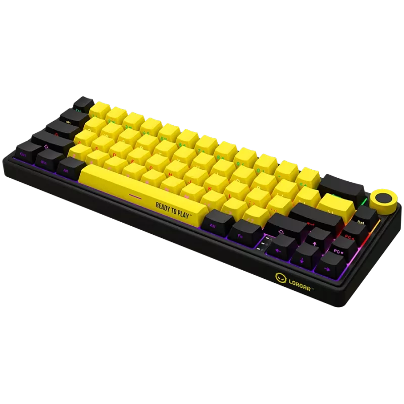 Mechanische Gaming-Tastatur LORGAR KBP70MW 65% Schwarz Gelb EN-Layout