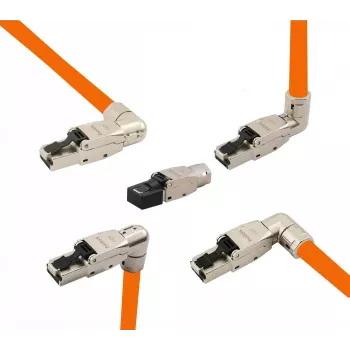 helos Cat 8.1 Metallstecker 263837 — geschirmter RJ45 Modularstecker, 5 Varianten