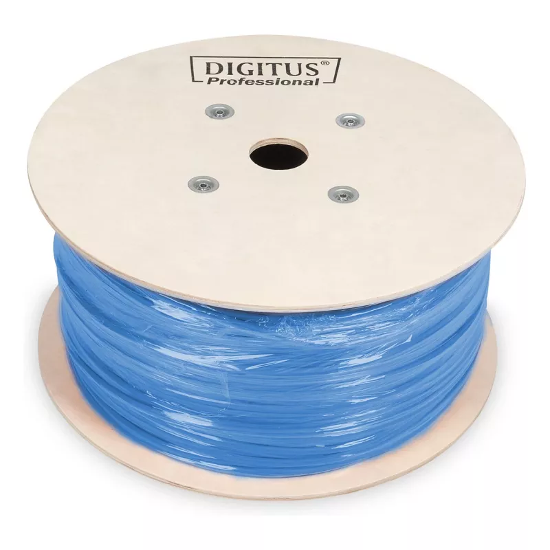 DIGITUS CAT 6A U/FTP Installationskabel 305 m, simplex, Cca, Easy Pull Box, blau