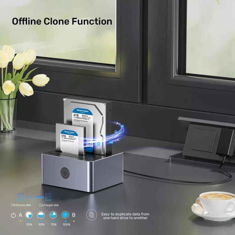 Unitek Klonstation 2X SATA 2,5/3,5 USB 5GB