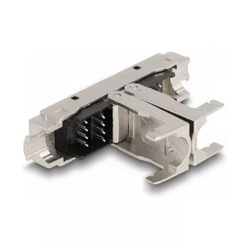 DeLOCK RJ45 Kupplung LSA zu LSA Cat.6A werkzeugfrei Schwarz
