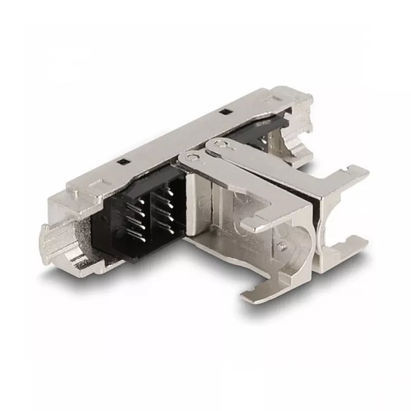 DeLOCK RJ45 Kupplung LSA zu LSA Cat.6A werkzeugfrei Schwarz