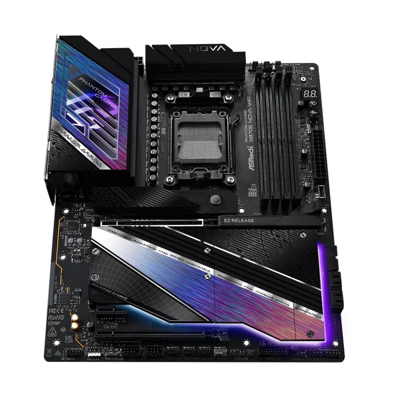 Motherboard ASRock X870 NOVA WIFI — AMD X870, Sockel AM5, ATX, 4× DIMM DDR5, 256 GB, Wi‑Fi 7, 2,5 GbE