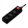 Hama 00108816 Überspannungsschutz Schwarz 3 AC-Ausgänge 230 V 3 m