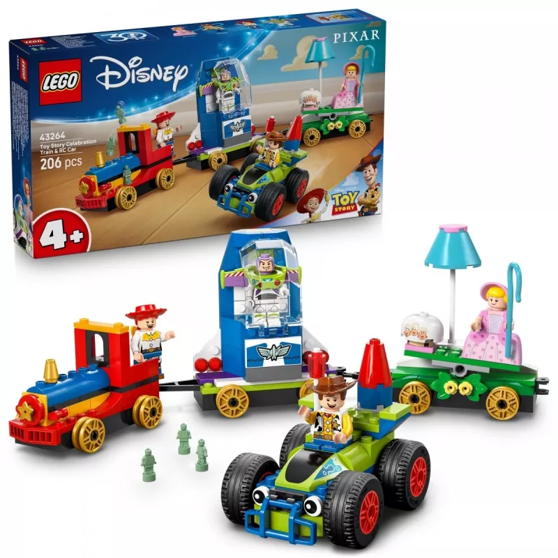 LEGO Disney Toy Story Celebration Train and RC Car Set 43264 — 206 Teile, 4 Minifiguren, Alter 4+