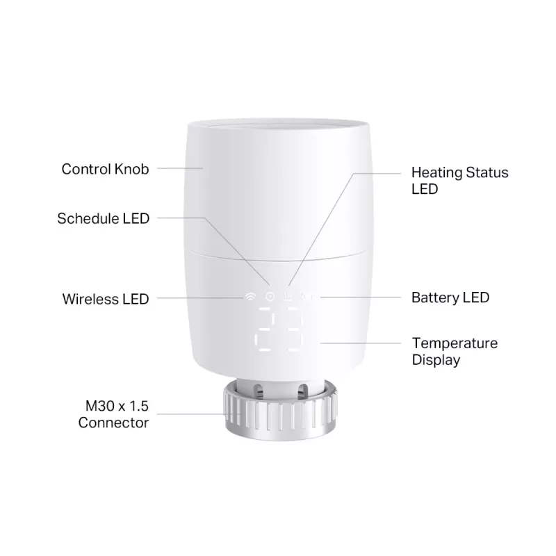 TP-Link Kasa KE100 Smartes Thermostatisches Heizkörperventil