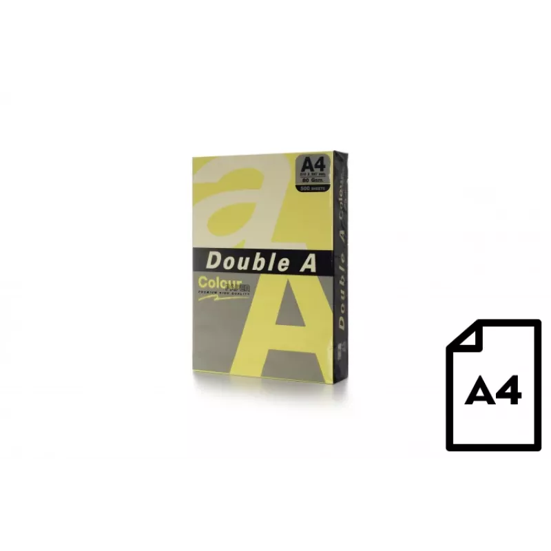 Farbpapier Double A, 80g, A4, 500 Blatt, Butter