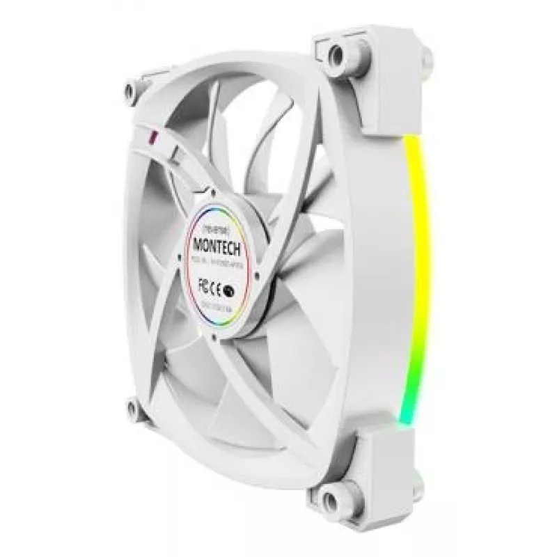 Montech RX120 PWM Computergehäuselüfter 12 cm Weiß 3 Stück