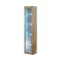 Vitrine Cama Meble VIGO 180 — Wandmontierte Glasvitrine, 1800×400×300 mm, Wotan Eiche