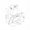 AKPO WK-4 Schwarz 2.0 60 GRAY/ Schwarz GLASS T300 Linear LED/Controller Dunstabzugshaube