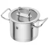 Kochtopfset ZWILLING 65120-005-0 — 5-teilige Edelstahltöpfe, Deckel, ofen- und spülmaschinenfest, Antihaftbeschichtung, max. 200°C