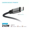 USB-C auf USB-C Magnetisches Geflochtenes Kabel FIXED FIXDBM-CC12-GR, USB 2.0, 1,2 m, grau