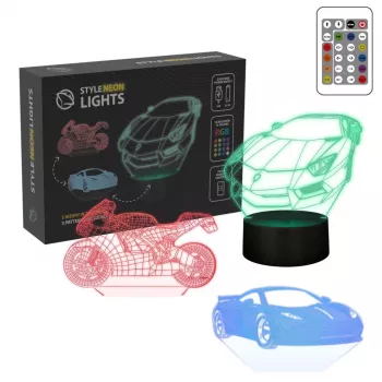 LED-Fahrzeug-RGB-3D-Lichtdekoration MANTA SNL120RGB — RGB-Lampe für Autos und Motorräder