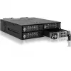 ICY DOCK - ToughArmor MB720MK-B V3 - 4x PCIe 4.0 M.2 NVMe zu 4x OCuLink in 1x 5,25 Schacht mobiler Rahmen Metall schwarz mit Schlüsselsperre (Tri-Mode-kompatibel)
