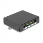 DELOCK Blindabdeckung 4-Port für Keystone-RJ-Module, schwarz, Metall – Tisch-/Wand-/Hutschienenmontage