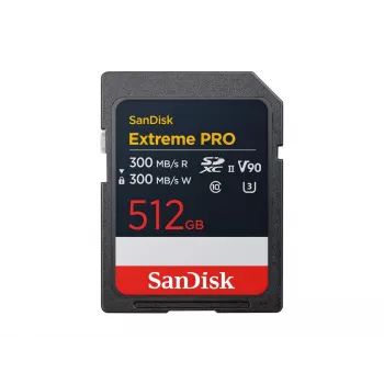 SanDisk Extreme Pro - Flash-Speicherkarte - 512 GB - Video Class V90 / UHS-II U3 / Class10 - SDXC UHS-II