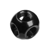 Bitspower Q-Adapter 5x IG 1/4 matt schwarz - Mehrfachanschluss G1/4 Anschlussadapter