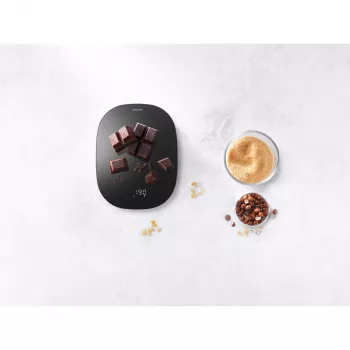 Elektronische Küchenwaage ZWILLING 53011-053-0 – 10 kg Kapazität, schwarz oval, LCD-Anzeige