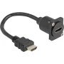 DeLOCK D-Type HDMI-Kabel Stecker auf Buchse schwarz 20 cm