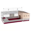 Käfig Ferplast Krolik 140 Plus für Kaninchen, Grau/Rot, B1420×T600×H500 mm, Metall/Kunststoff