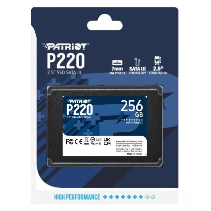 SSD-Laufwerk Patriot P220 256 GB 2,5 Zoll SATA III