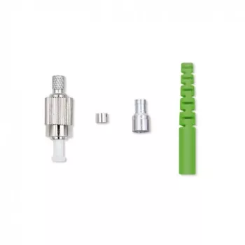 Glasfaserstecker FC/APC Qoltec 54443 Singlemode Grün Silber Gelb