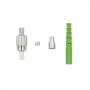 Glasfaserstecker FC/APC Qoltec 54443 Singlemode Grün Silber Gelb