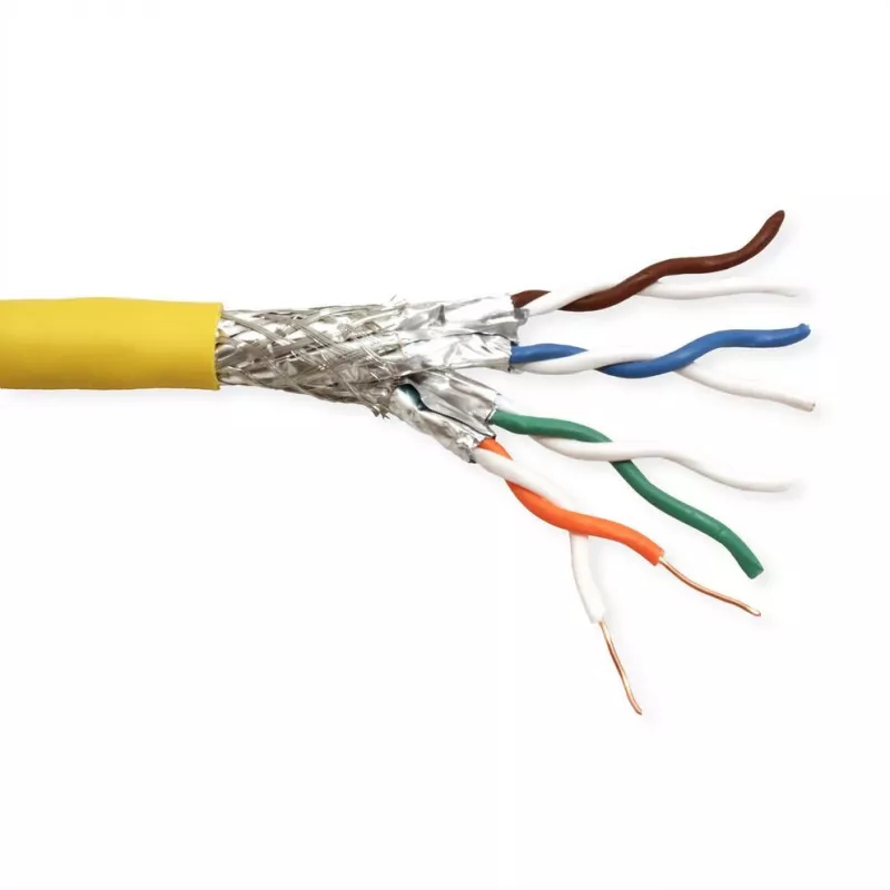 Netzwerkkabel ROLINE 21.15.0005 100m Cat8 SF/UTP Gelb