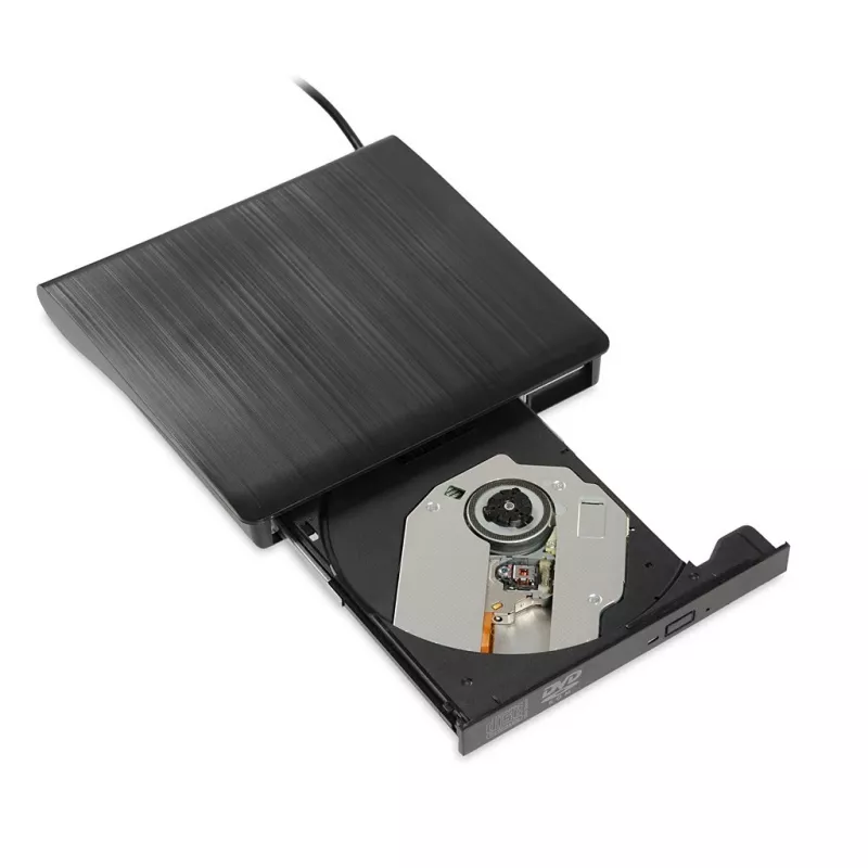 DVD-ROM externes optisches Laufwerk IBOX IED02, USB 3.2 Gen 1, DVD-ROM (8x) / CD-ROM (24x), Schwarz
