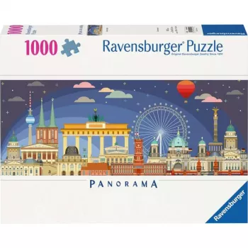 Puzzle Ravensburger Panorama Nacht in Berlin 1000 Teile, Panoramaformat
