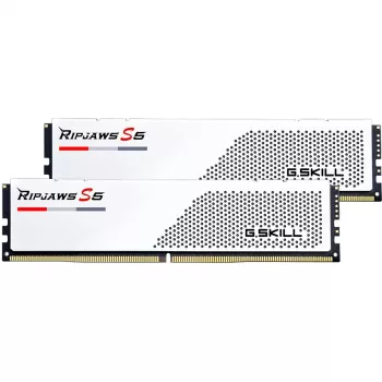 DIMM 64 GB DDR5-5600 (2x 32 GB) Dual-Kit, Arbeitsspeicher Weiß, F5-5600J3636D32GX2-RS5W, Ripjaws S5, INTEL XMP