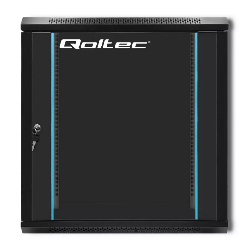 19-Zoll-Rackschrank QOLTEC 54464 12U 600x635x450 Schwarz