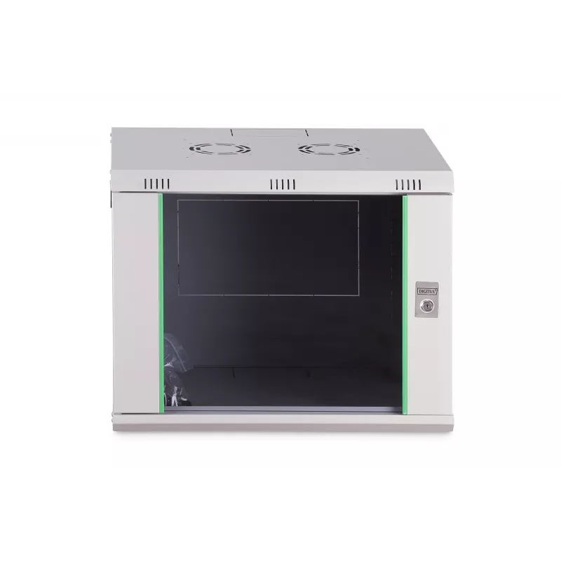 Wandmontiertes 9U-Rack-Gehäuse DIGITUS Dynamic-N DN-37104, 600 x 450 mm, IP20, Schlüsselschloss, unmontiert