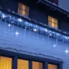 Extralink Eiszapfen-Vorhang, 500L Kaltweiß + Kaltblitz, Länge 3 + 20 m