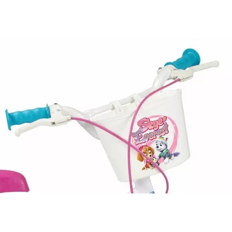 Kinder-Citybike Toimsa PAW PATROL 14 Zoll Stahl, aufblasbare 14-Zoll-Räder, Vorder-/Hinterrad-Felgenbremsen, Korb, Puppensitz, Stützräder