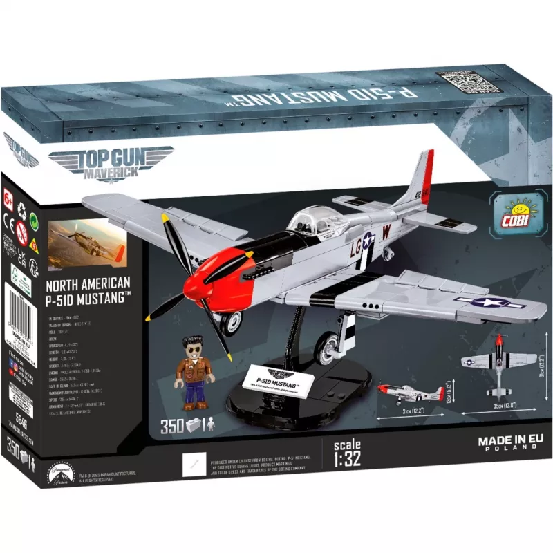 Top Gun Maverick P51D Mustang, Konstruktionsspielzeug Maßstab 1:32