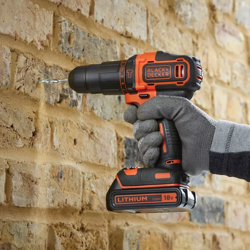 Black & Decker BDCHD18KB-QW Bohrer schlüssellos Schwarz, Orange