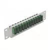 LWL-Patchpanel DeLOCK 10 Zoll 12 Port SC Duplex Grün 1HE Grau