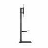 Boden-TV-Ständer GEMBIRD TVS-86ST-01 für 43–86 Zoll Fernseher, schwarz, Basis aus gehärtetem Glas, VESA 100x100–600x400, max. 60 kg