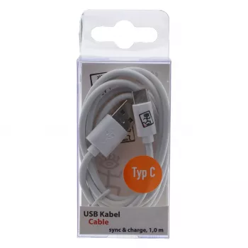 USB-Kabel 2GO 795925 1m Micro-USB B USB C USB 3.2 Gen 1 Weiß