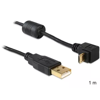 USB-Kabel DeLOCK USB 2.0 1 m Micro-USB B Schwarz