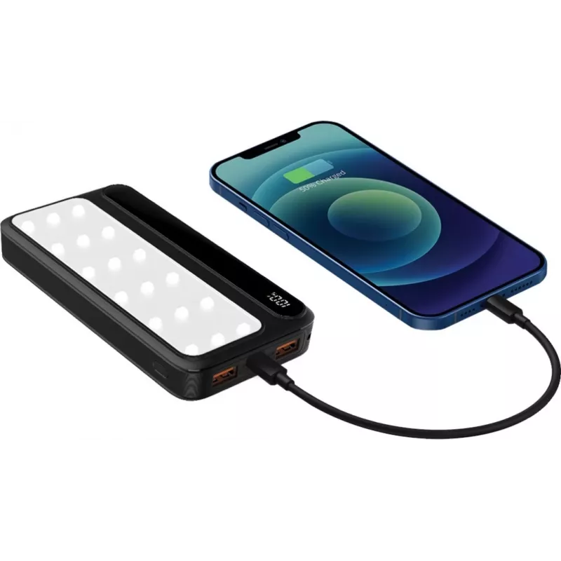 Powerbank P10 LCDPD 10.000 mAh LAMPE
