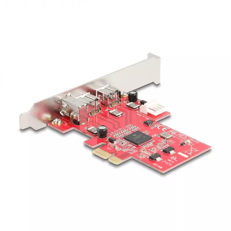 DeLOCK 90738 PCIe Firewire Adapter Intern IEEE 1394 Rot