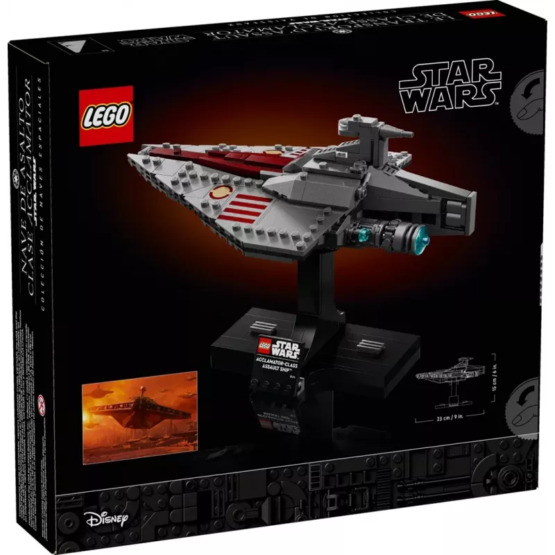 LEGO Star Wars Acclamator-Klasse Angriffsschiff Set 75404 — Bausatz, 450 Teile, Ausstellungsmodell 130×150×230 mm