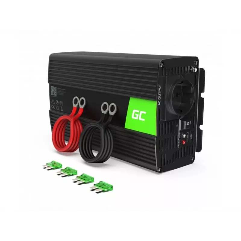 Green Cell INV09 Spannungswandler Auto 1000 W Schwarz
